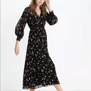 Madewell Georgette Smocked Midi Dress